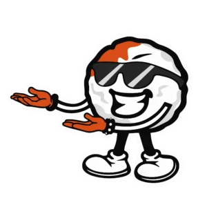 mascotte qui présente les logos des fournisseurs