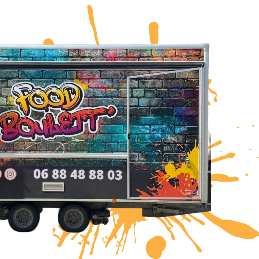 camion tache de peinture fond